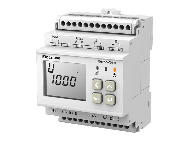 Compteur d'énergie monté sur rail DIN DC pour chargeur EV